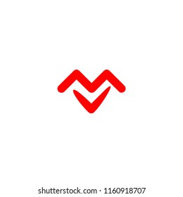 mv letter idea logo vector