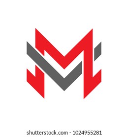 MV letter logo busines