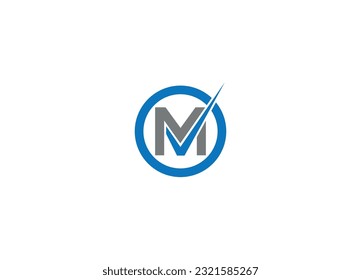 MV-Brief-Logo-Design mit kreativer, moderner Vektorsymbol-Vorlage