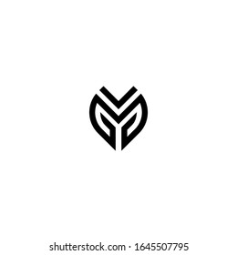 MG Letter Logo Design Polygon Monogram Icon Template Vektorillustration