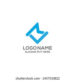 MV LETTER LOGO DESIGN TEMPLATE