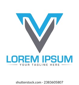 MV Letter Logo Design Unique Modern and Creative logo design