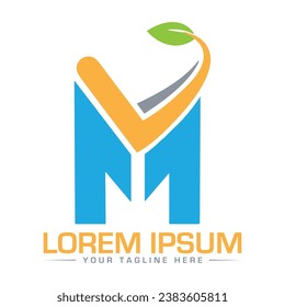Modern und kreativ gestaltetes Logo für MV-Buchstaben