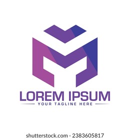 Diseño de logotipo de carta MV Diseño de logotipo único moderno y creativo