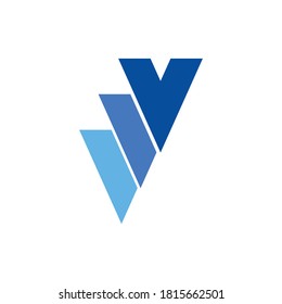 MV letter logo design vector
