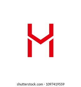 mv letter logo vector inspirations company name