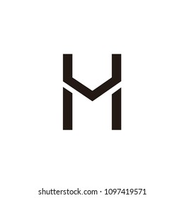 mv letter logo vector inspirations company name