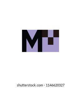 mv letter logo. wm letter logo