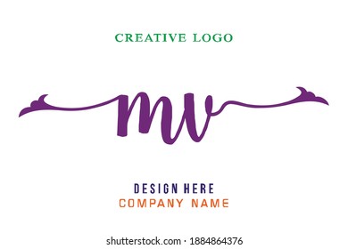 MV lettering logo is simple, easy to understand and authoritative