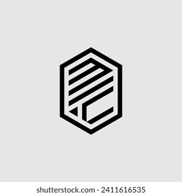 MV line geometric monogram with high quality professional design that will print well