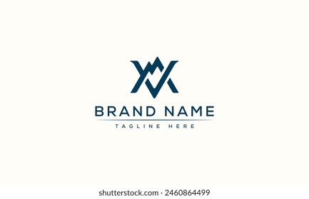 MV logo Design Template Vector Graphic Branding Element.