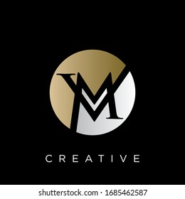 Mv Logo Design Vector Icon Circle