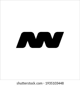 MV logo design vector sign