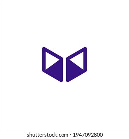 MV logo design vector sign