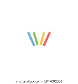 MV logo design vector sign