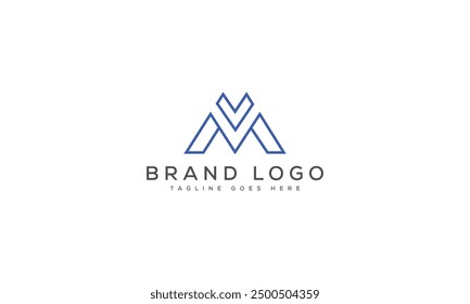 MV logo design vector template design for brand