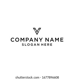 vector de diseño de icono de logotipo de MV