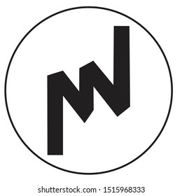 MV Logo Letter Vector Illustration