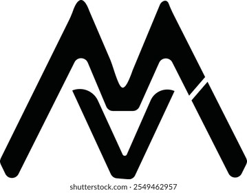 Arte vectorial, iconos y gráficos del logotipo de Mv para la Descarga gratuita de EPS