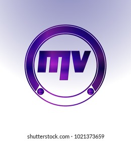 MV Logo,Metal Logo,purple Logo,Monogram