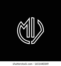 Plantilla de diseño de esquema de esquema de estilo de cinta de logotipo monocromático de MV
