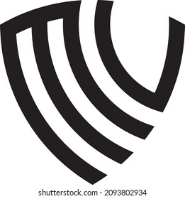 Mv monogram logo concept in black