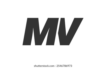 MV Techno Editable Font Logo For Corporate Branding. Bold, Futuristic Design With Unique Typographic Ideas. Minimal Custom Type And Dynamic Letter Variations For Promotion, Printing, And Book Titles