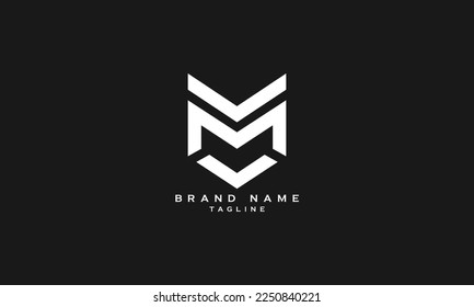 MV, VM, Abstract initial monogram letter alphabet logo design