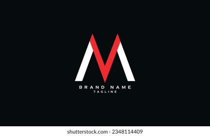 MV, VM, Abstract initial monogram letter alphabet logo design