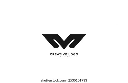 MV VM Abstract initial monogram letter alphabet logo design
