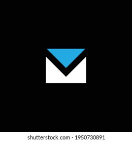 MV or VM abstract outstanding professional business awesome artistic branding company different colors illustration logo