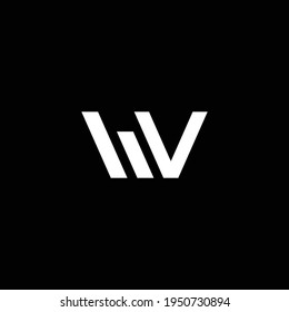 MV o VM abstract sobresaliente negocio profesional impresionante marca artística empresa de diferentes colores ilustración logo