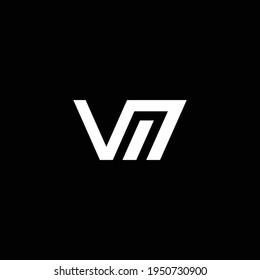 MV o VM abstract sobresaliente negocio profesional impresionante marca artística empresa de diferentes colores ilustración logo
