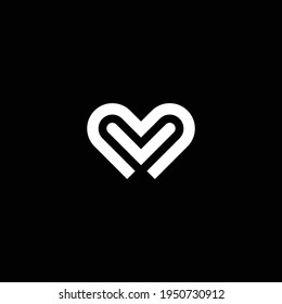 MV or VM abstract outstanding professional business awesome artistic branding company different colors illustration logo