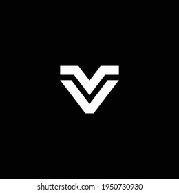 MV or VM abstract outstanding professional business awesome artistic branding company different colors illustration logo