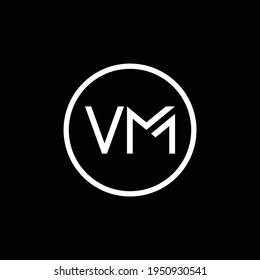 MV or VM abstract outstanding professional business awesome artistic branding company different colors illustration logo