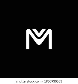 MV or VM abstract outstanding professional business awesome artistic branding company different colors illustration logo