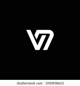 MV or VM abstract outstanding professional business awesome artistic branding company different colors illustration logo