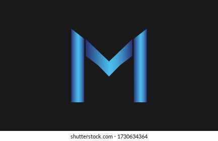 MV,  VM Letter Logo Design with Creative Modern Trendy Typography and monogram logo. Initial letter VM or MV logo.