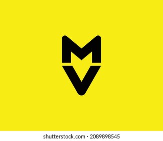 MV VM Logo Design Vector Template