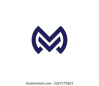 MV VM logo design vector template