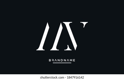 Logo für abstrakte Buchstaben MV, VM, M, V Emblem Monogramm