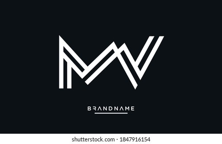 MV, VM, M, V Abstract Letters logo Emblem Monogram