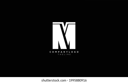MV VM M AND V Abstract initial monogram letter alphabet logo design