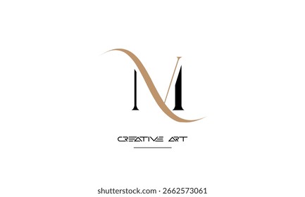 MV, VM, M, V abstract letters logo monogram