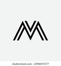 MV VM Modernes Brieflogo-Design