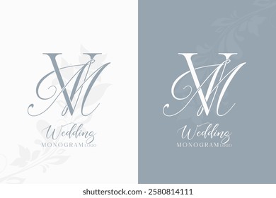 MV VM Monogram Initial Letters Logo