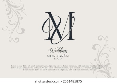 MV VM wedding monogram logo