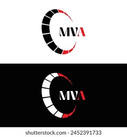 MVA logo. M V A design. White MVA letter. MVA, M V A letter logo design. Initial letter MVA linked circle uppercase monogram logo. M V A letter logo vector design. 
