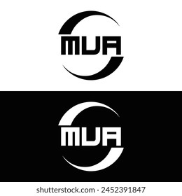 MVA logo. M V A design. White MVA letter. MVA, M V A letter logo design. Initial letter MVA linked circle uppercase monogram logo. M V A letter logo vector design. 